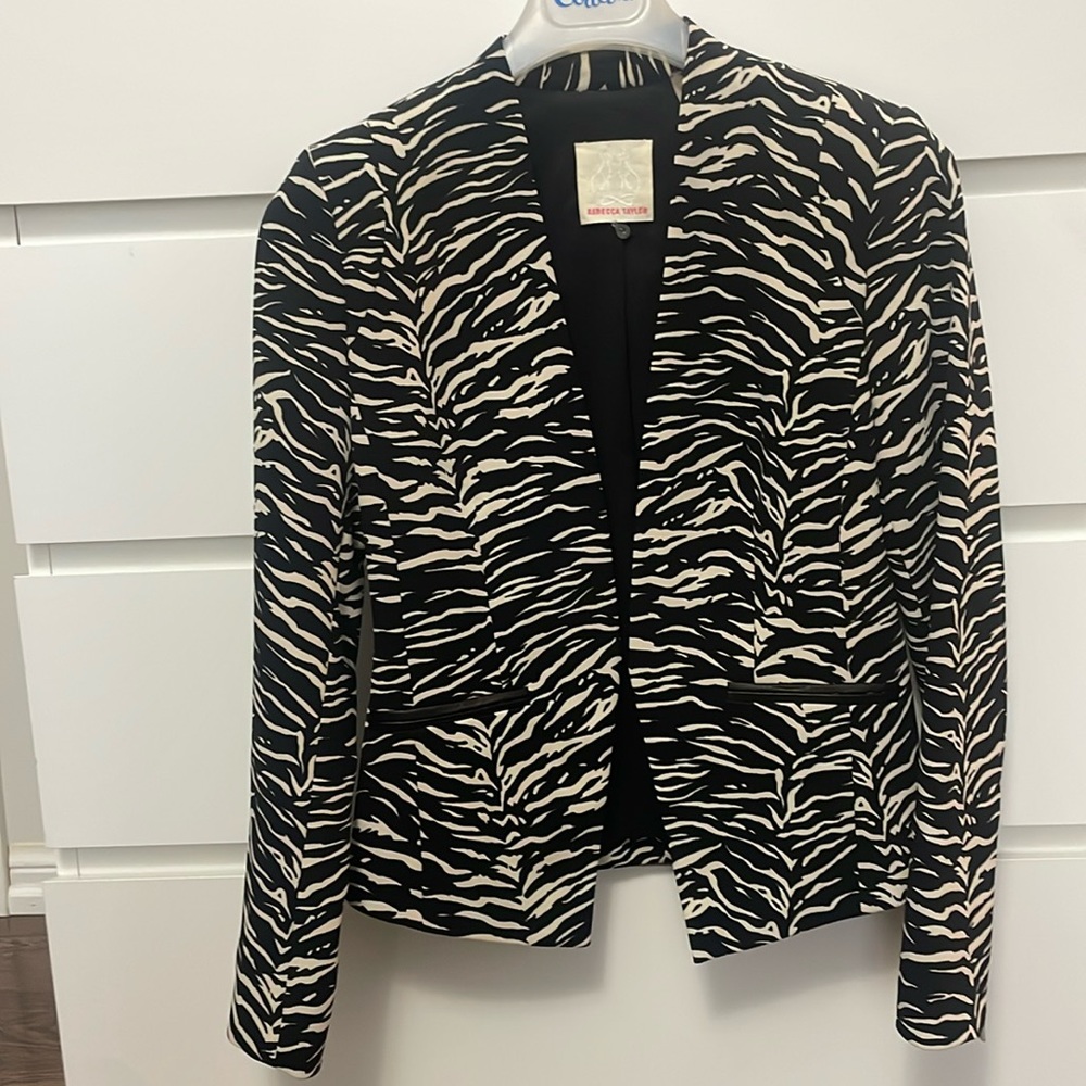 Rebecca Taylor zebra blazer jacket size 0